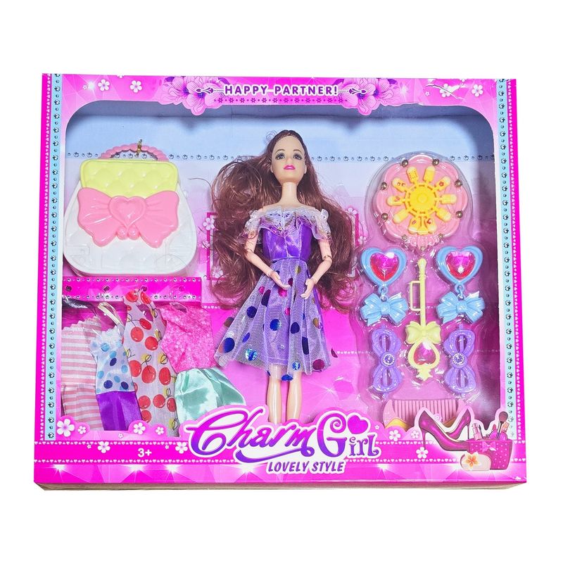 GENERICO - Muñeca Princesa Vestidos Accesorios Joyas Moda Juguete Niña