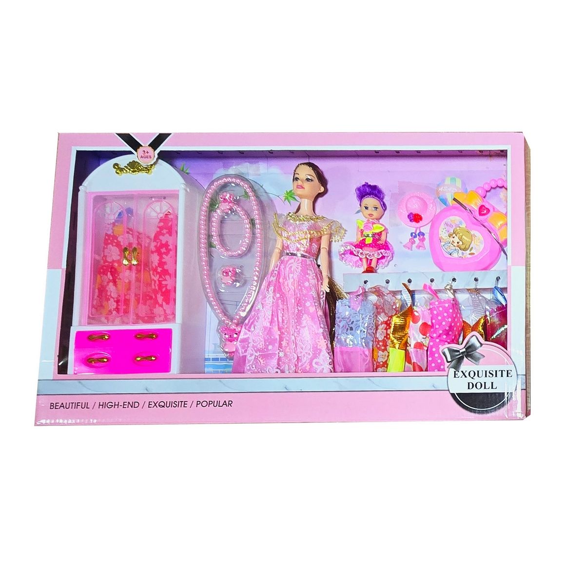 GENERICO - Muñeca Vestidos Collar Accesorios Armario Juguete Niña