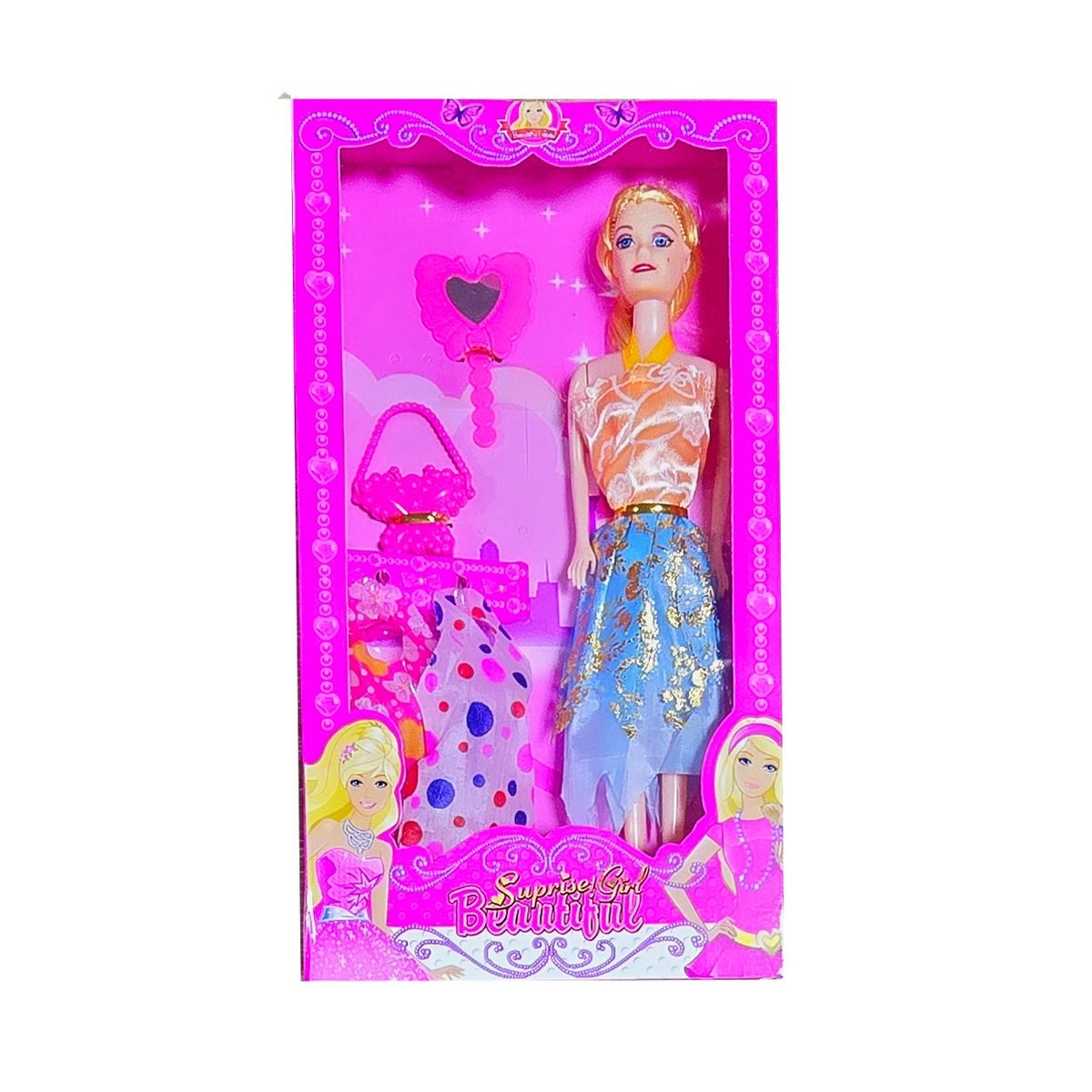 GENERICO - Muñeca Vestidos Espejo Bolso Moda Fashion Juguete Niña