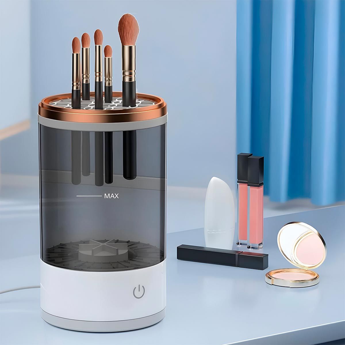 COMPRALOENCASA COM - Limpiador de Brochas de Maquillaje Eléctrico L241-081