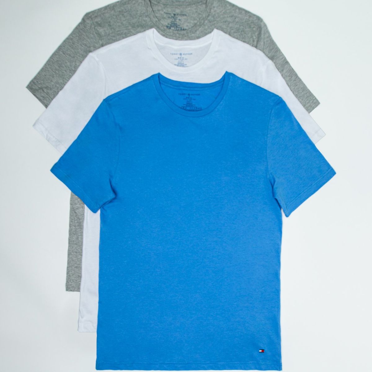 TOMMY HILFIGER - Pack de 3 camiseta de cuello redondo con logo Tommy Hilfiger