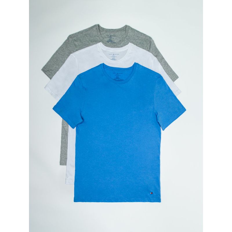 TOMMY HILFIGER - Pack de 3 camiseta de cuello redondo con logo Tommy Hilfiger