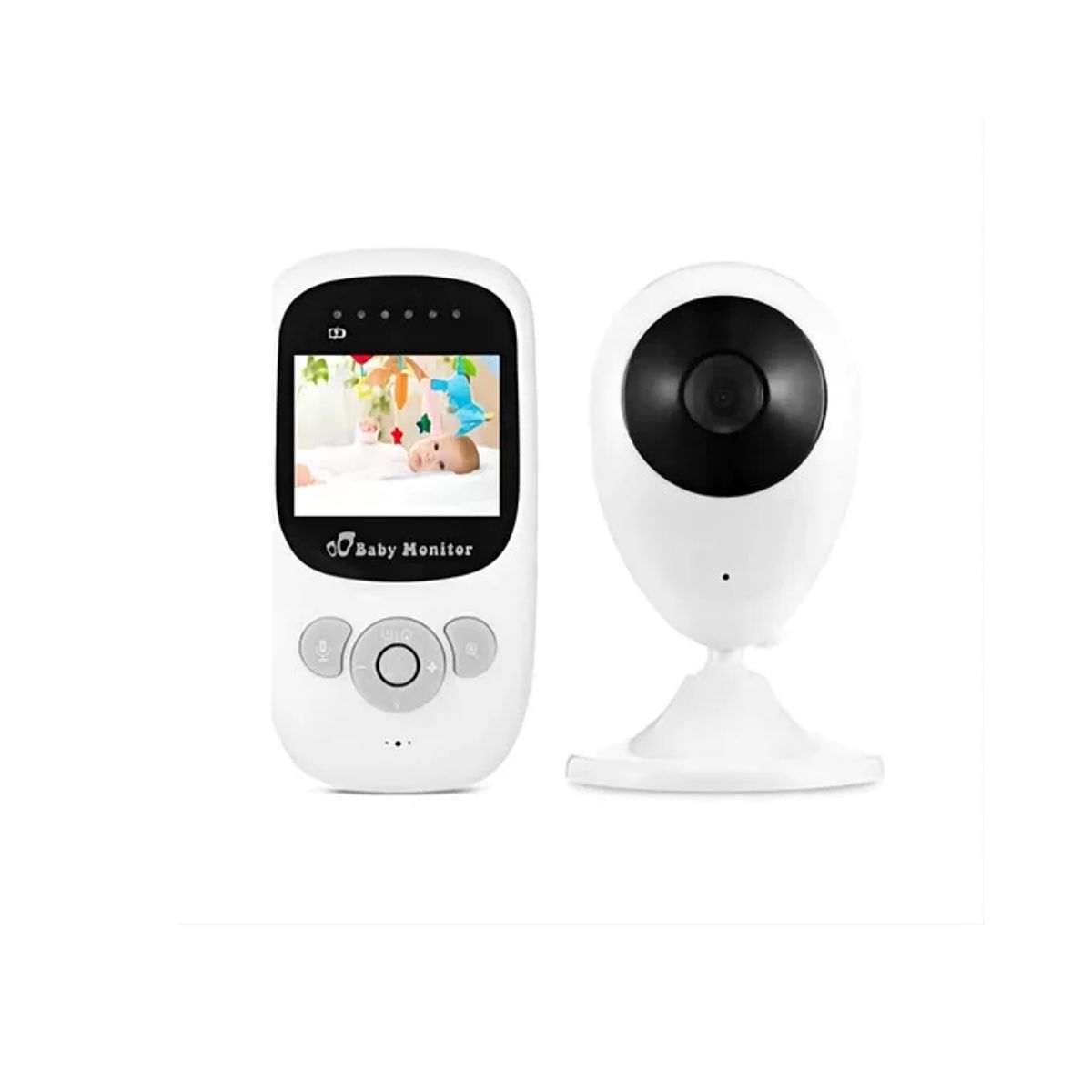 GENERICO - Monitor Camara Bebe Inalambrica Vigilancia Vision Nocturna Color Blanco