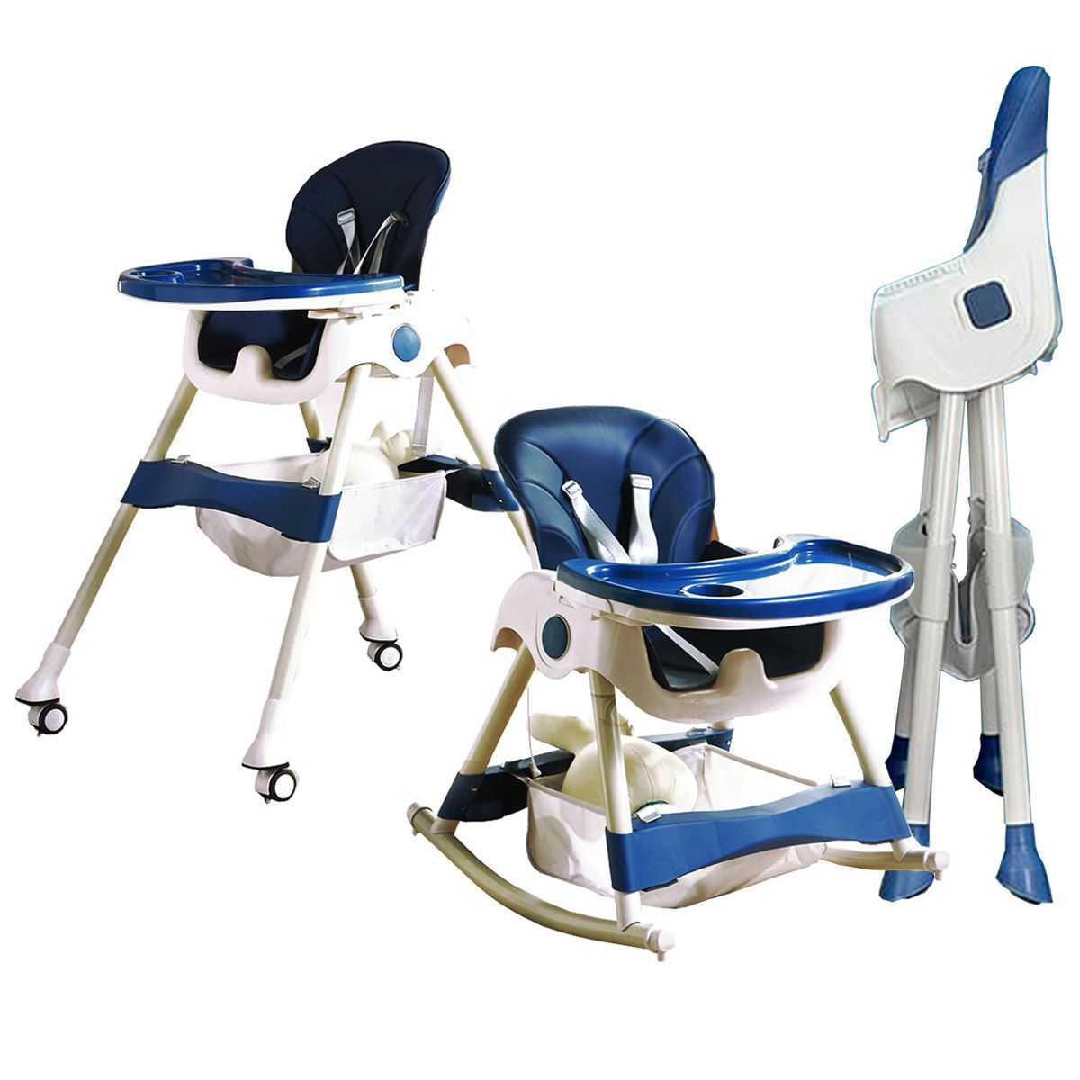 ENFANTASY - Silla Comer Ajustable Comedor Reclinable Plegable Para Bebé