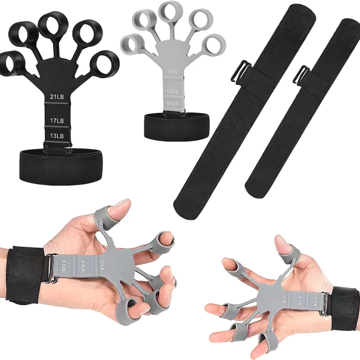 GENERICO - Ejercitador Dedos Fortalecedor Mano Ajustable Recuperación
