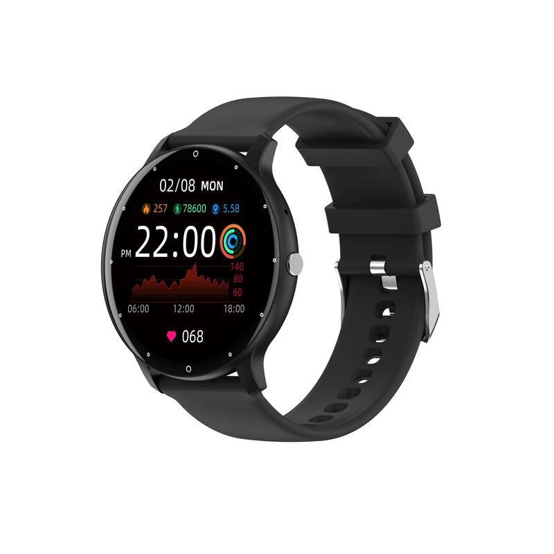GENERICO - Smartwatch Genérica Zl02CPRO Caja Blanca Malla Negro De Silicona
