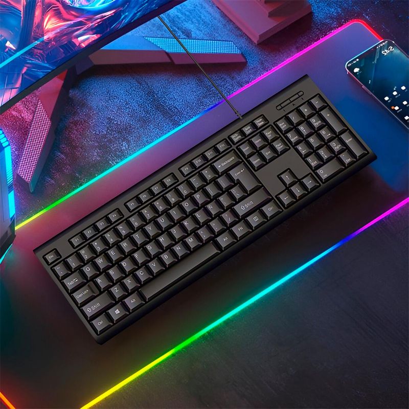 COMPRALOENCASA COM - Teclado Alámbrico Multifuncional Español Oficina Numérico M-200