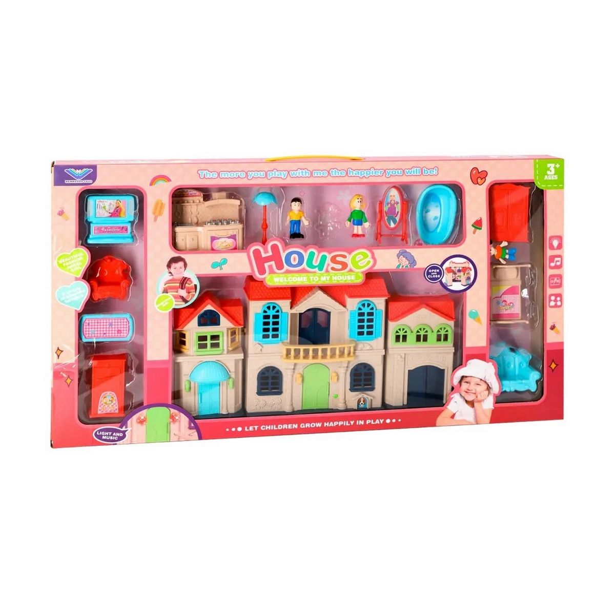 GENERICO - Casa Castillo Para Muñecas Muebles Accesorios Personajes