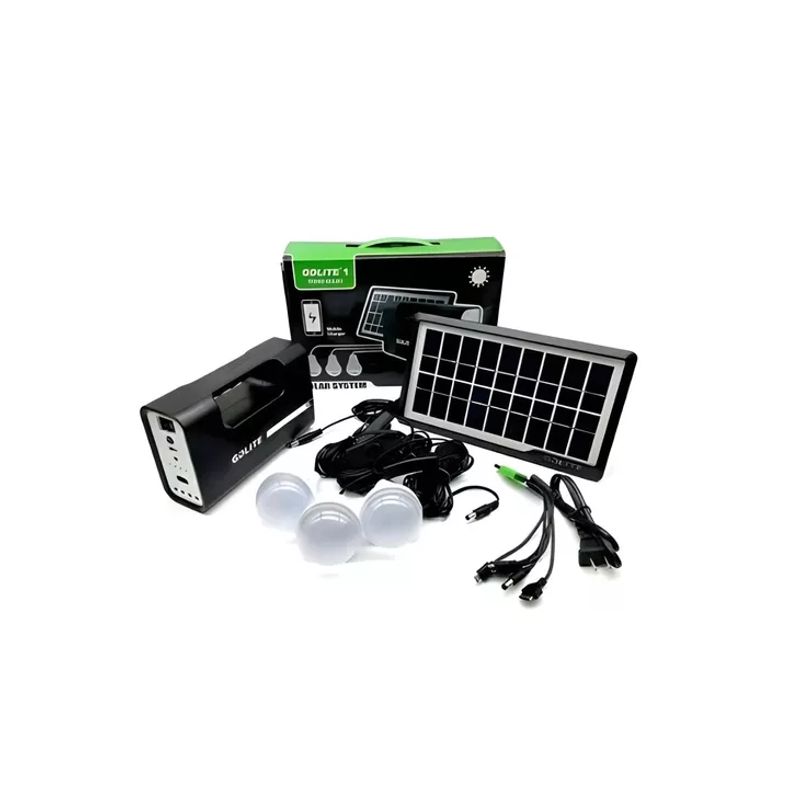 GENERICO - Kit Panel Solar Camping 3 Bombillas Usb Linterna Gdlite