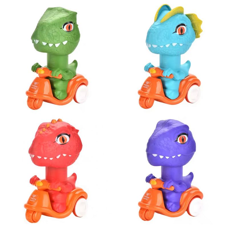 GENERICO - Motos De Impulso Dinosaurio Tiranosaurio Rex X 4 Unidades