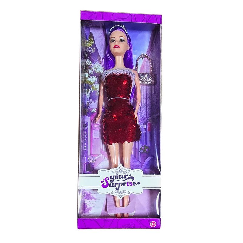 GENERICO - Muñeca Vestido Escamas Multicolor Moda Fashion Juguete Niña