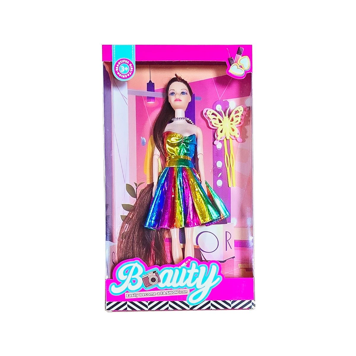 GENERICO - Muñeca Vestido Multicolor Fashion Moda Juguete Niña