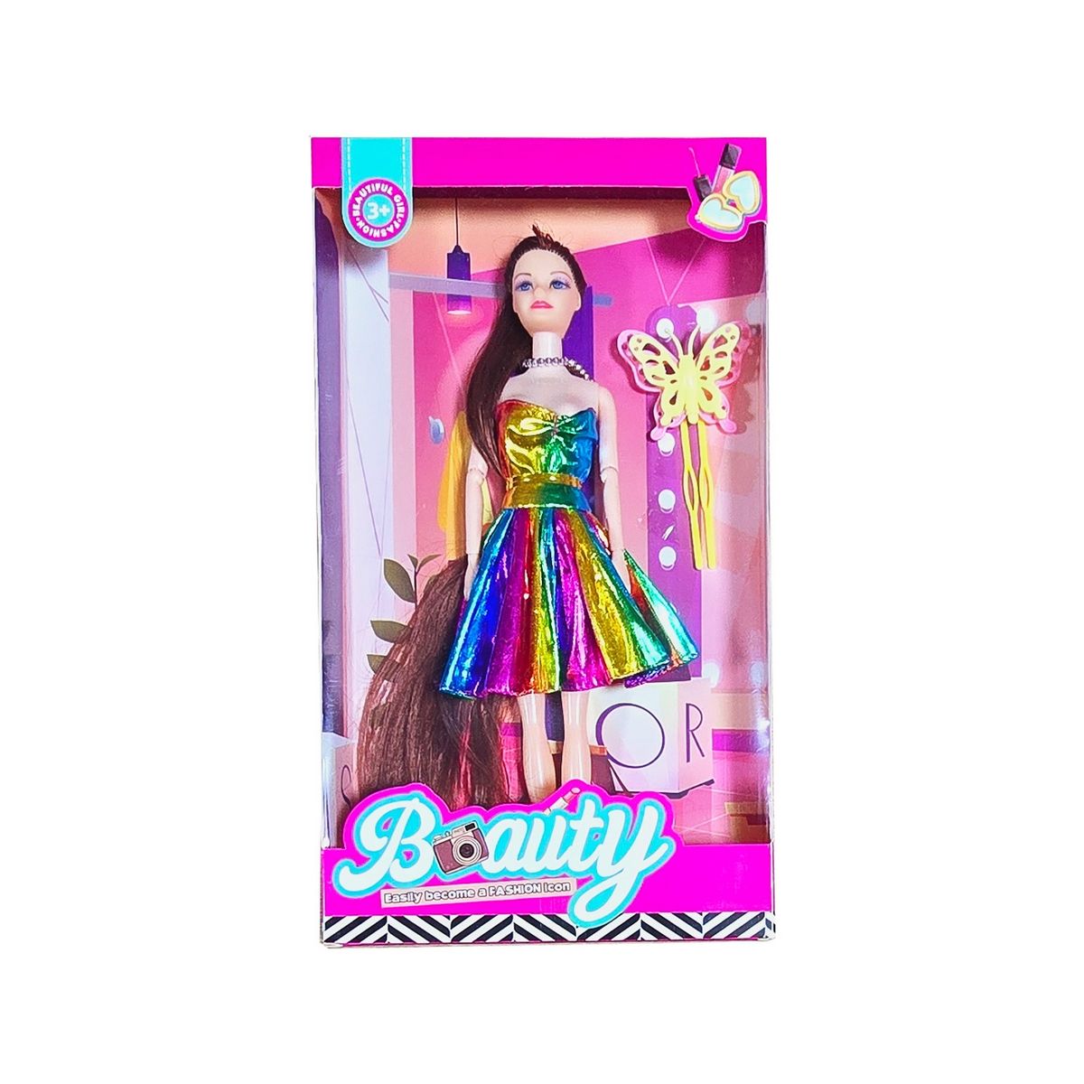 GENERICO - Muñeca Vestido Multicolor Fashion Moda Juguete Niña