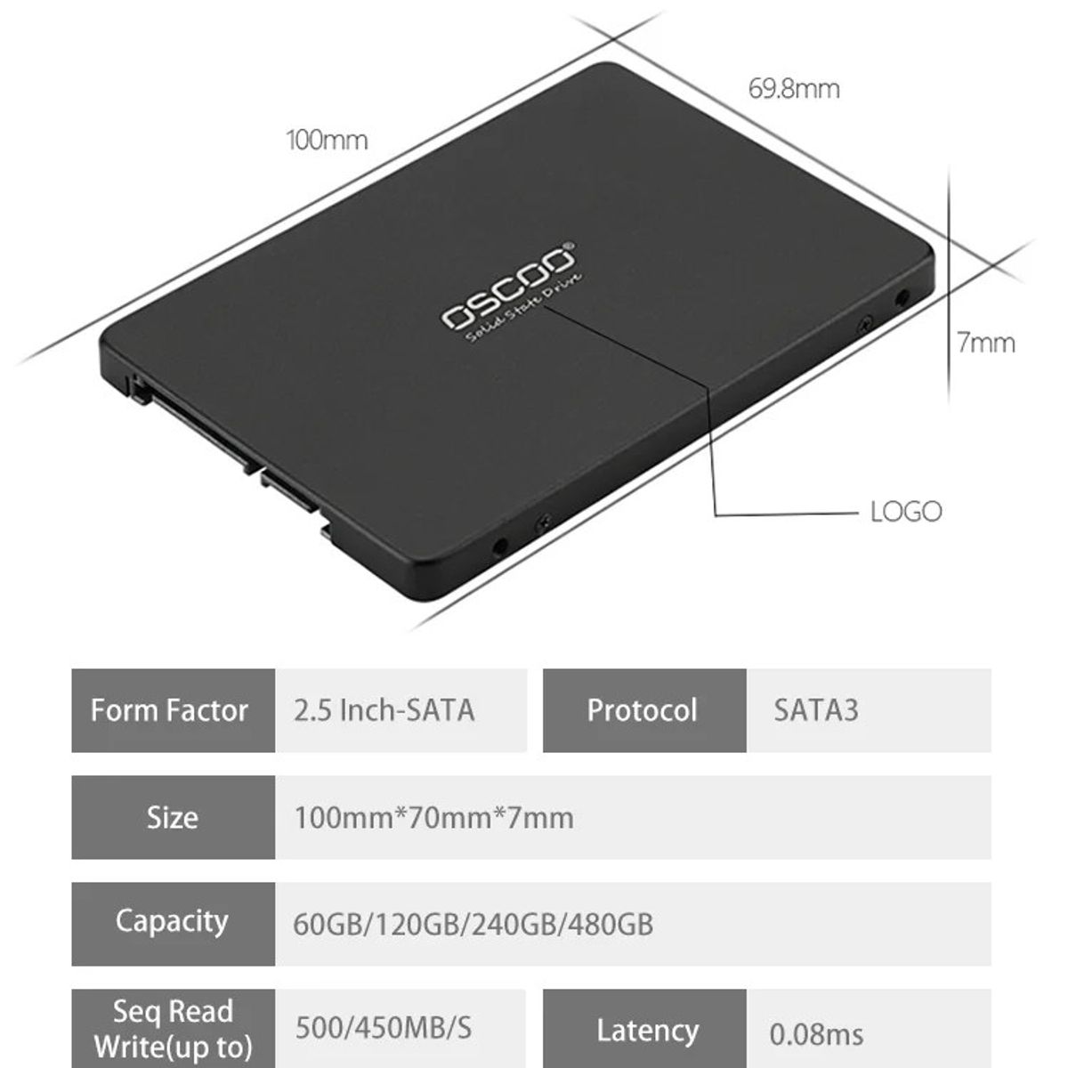 COSCO - Disco Sólido Interno Oscoo Osc-240gb Sata lll