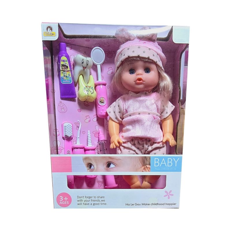 GENERICO - Muñeco Bebote Bebe Doctora Utencilios Medicos Juguete Niña