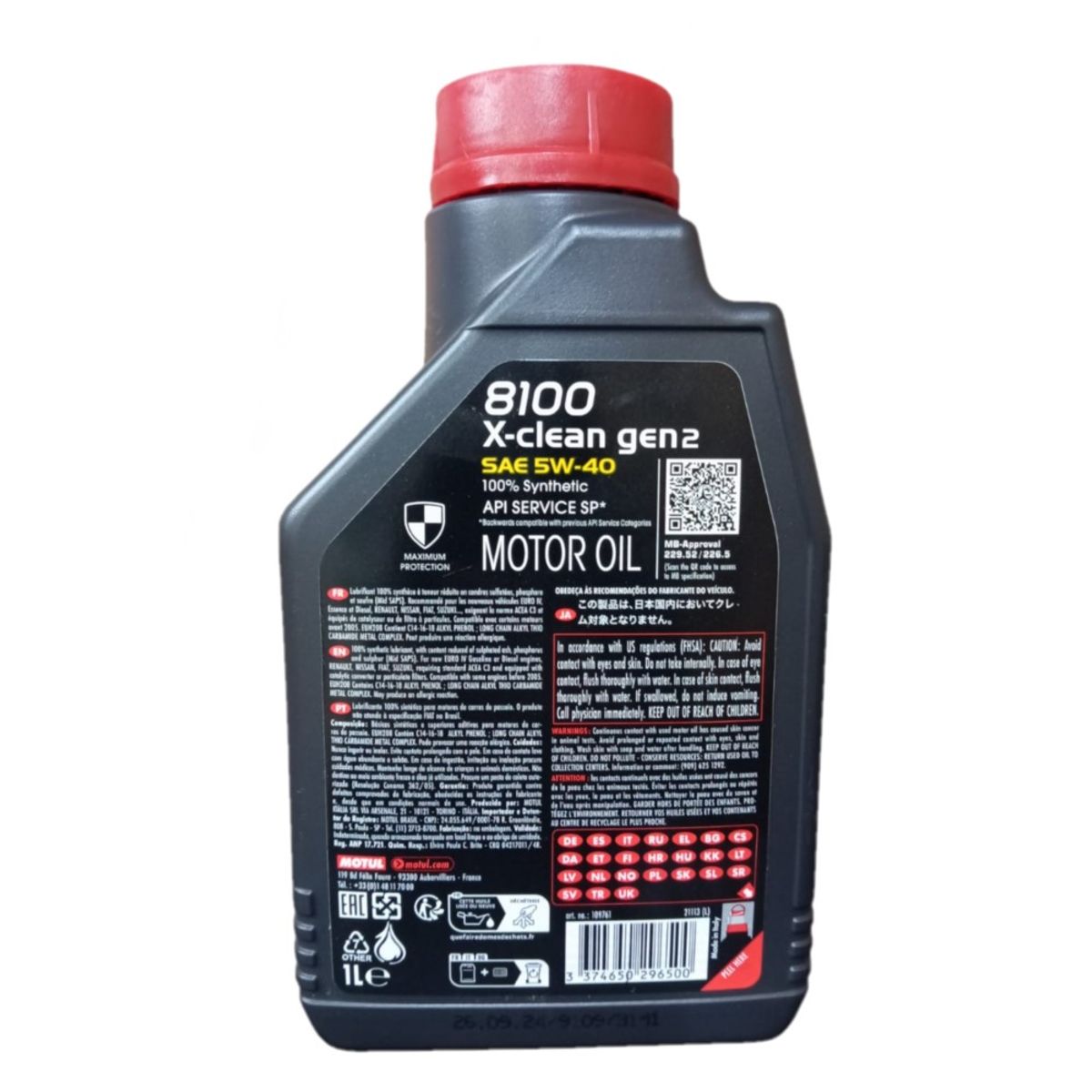 GENERICO - Aceite Motul - 5W40 - 8100 Sintético X-cess - 1L