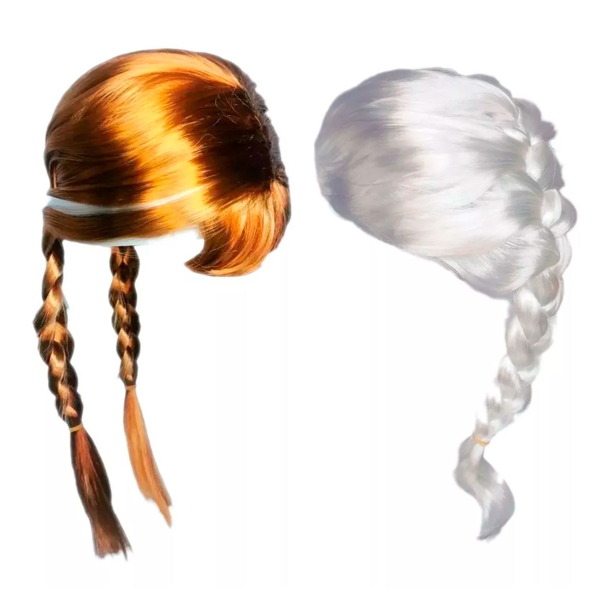 GENERICO - Set X2 Pelucas Elsa Y Anna Princesa Frozen Disfraz Halloween