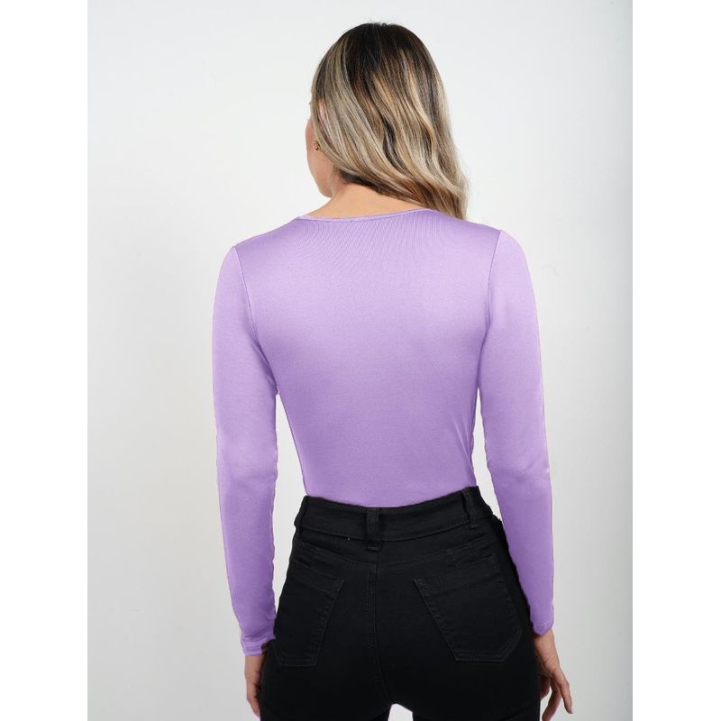 MOLGOA - Body para Mujer Escote Cruzado- Carlotta Lila