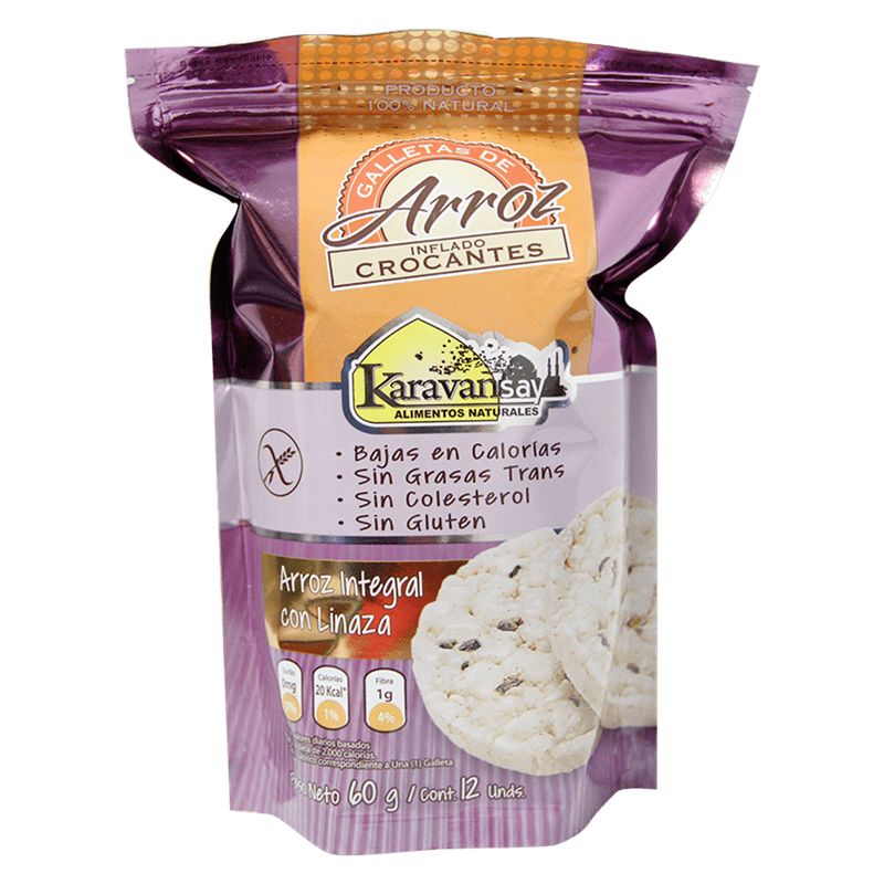 KARAVANSAY - Galleta De Arroz Karavanzay Arroz Linaza X 60g