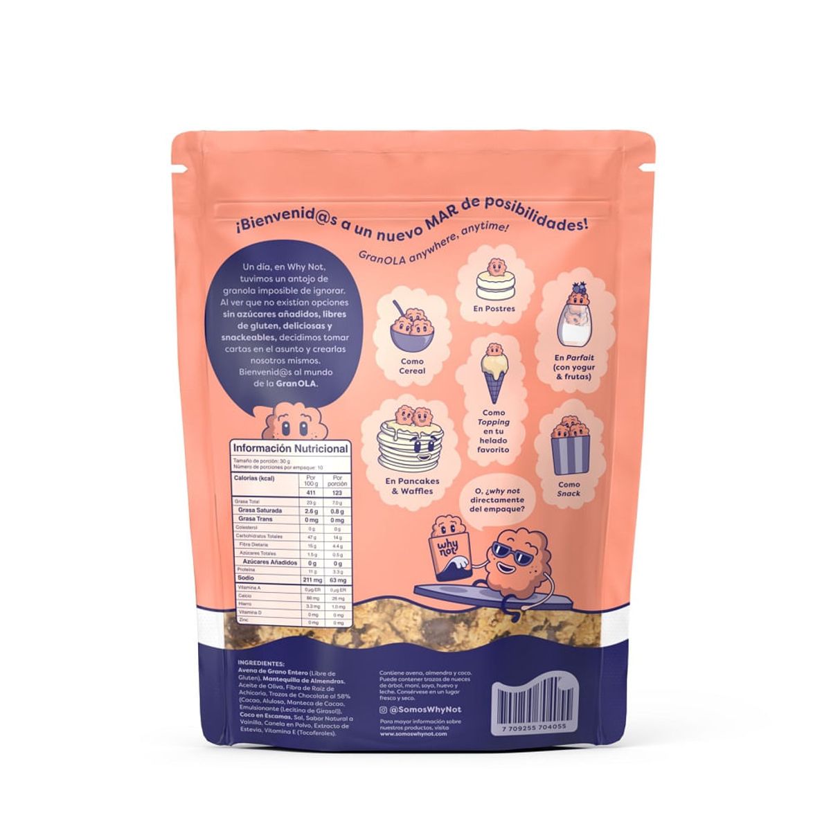 WHY NOT - Granola Why Not Sabor Chocolate Chip X 300g