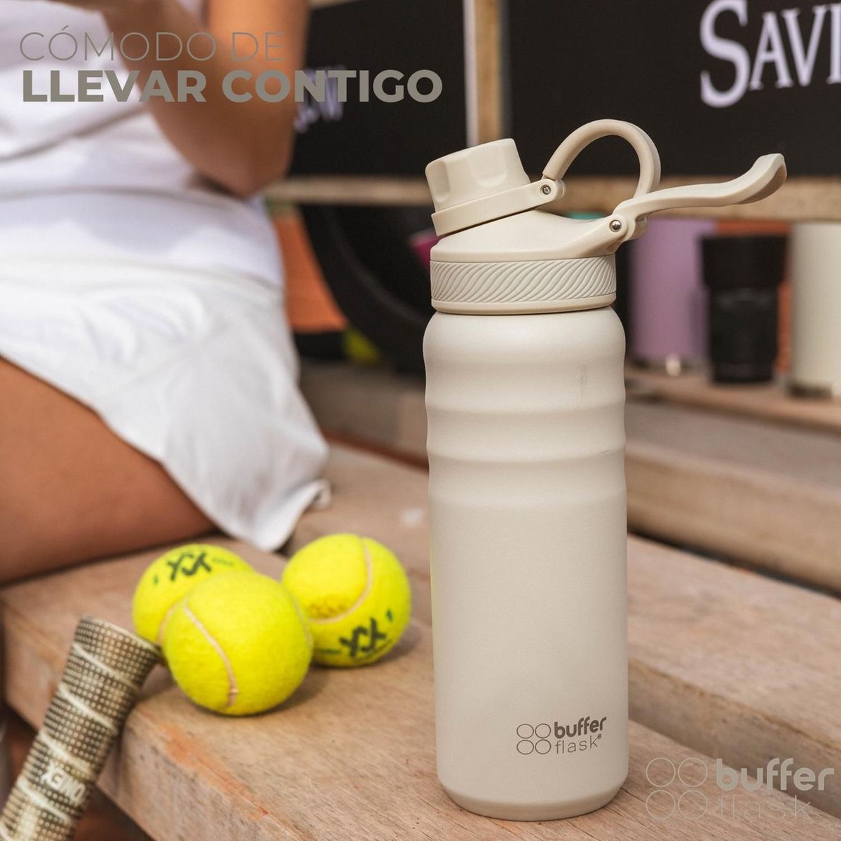 BUFFER FLASK - Termo Botella Agua Termica Acero Inox Buffer - Crema