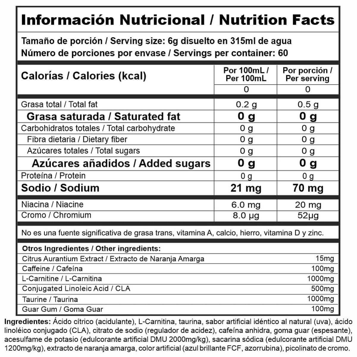 GENERICO - Burner Stack Nutramerican Sabor Uva X 360g