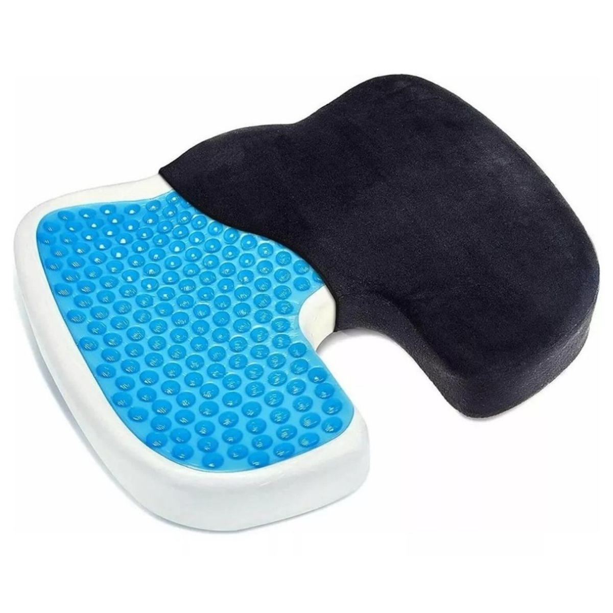 ONE PIXEL - Cojin Ortopedico para Silla de Oficina Viscoelastico Gel Memory Foam con Funda One Pixel
