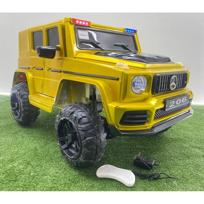 BEBESUNITA - Carro Eléctrico ESTILO G-WAGON R-206 AMARILLO