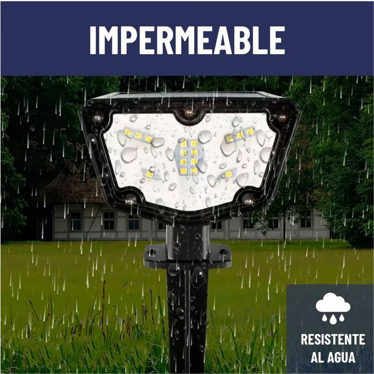 ONE PIXEL - Foco Estaca Led Solar Jardin Impermeable Luz Calida Moderno