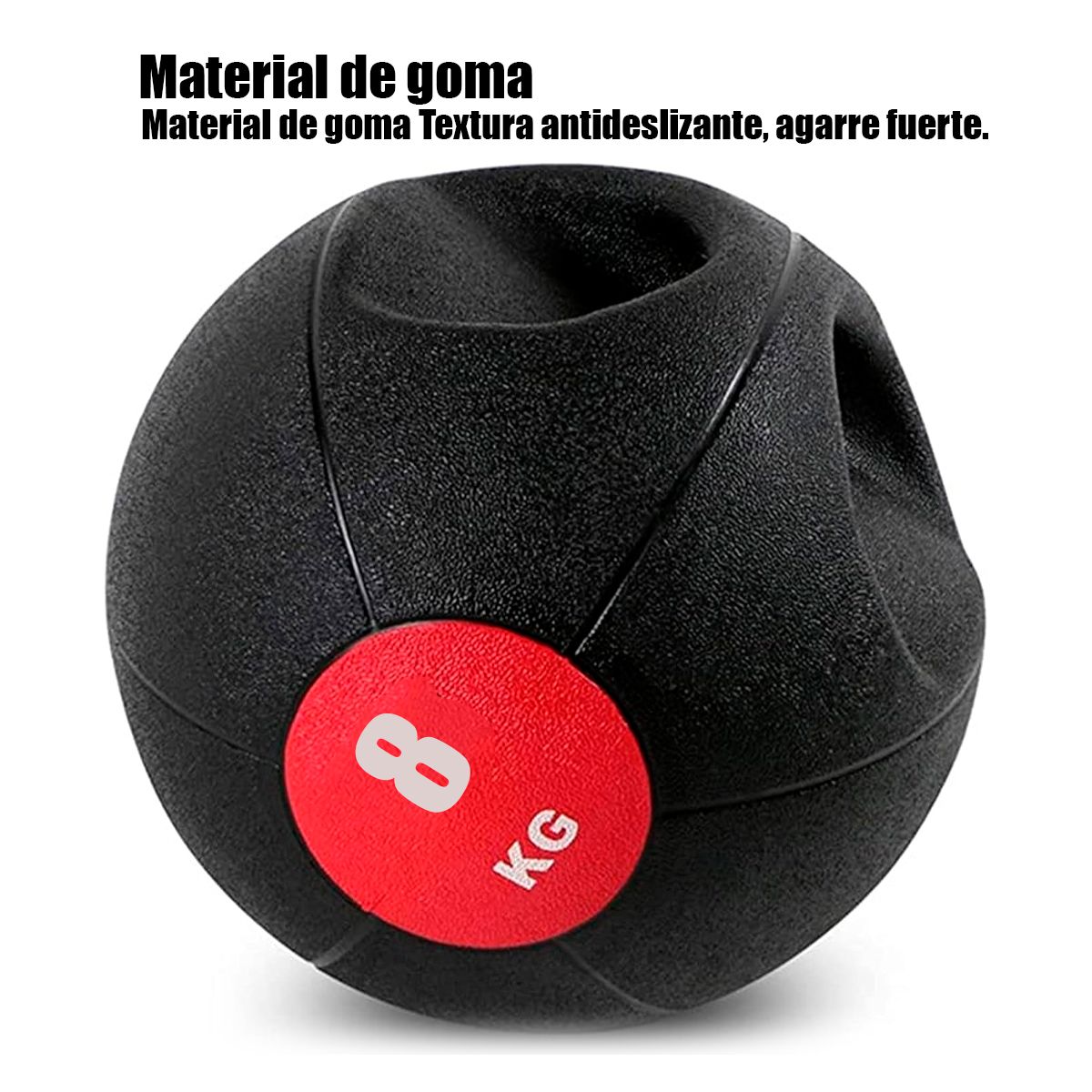 GENERICO - Balón Peso 8kg Medicinal Agarre Crossfit Gymball Terapia