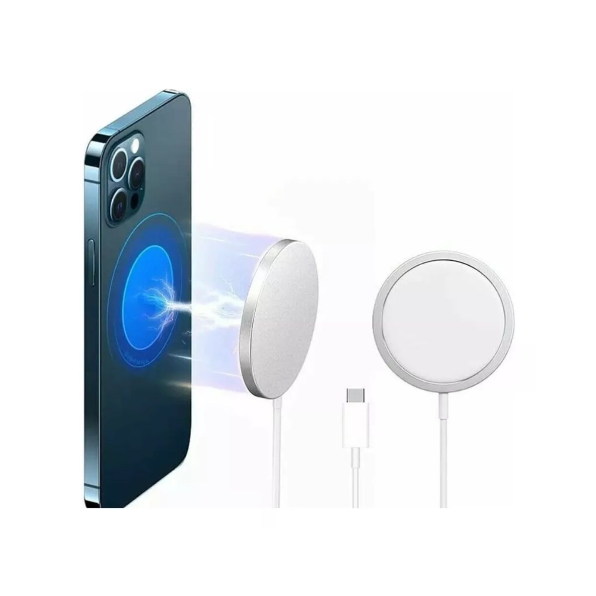 GENERICO - Cargador inalámbrico para iPhone 8 X 11 12 13 14