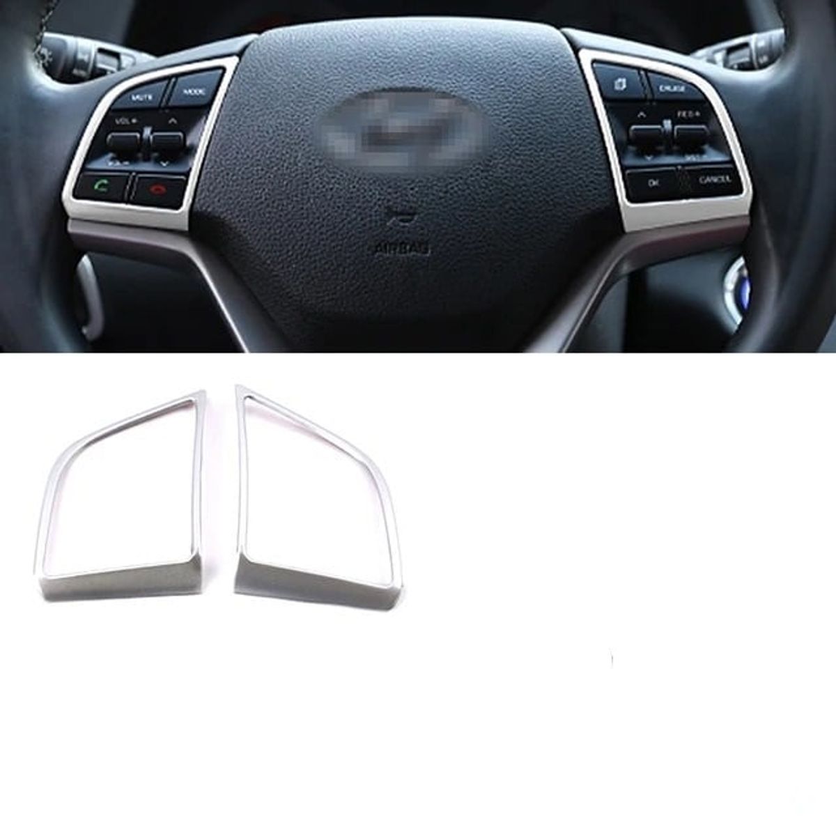 GENERICO - accesorios hyundai tucson cubierta cromada timon superior