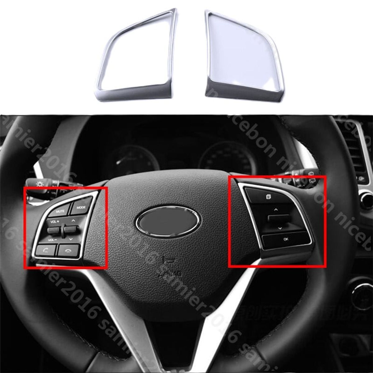 GENERICO - accesorios hyundai tucson cubierta cromada timon superior