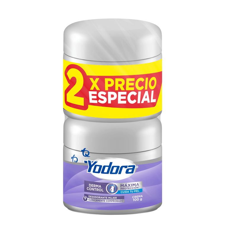 YODORA - Oferta Desodorante Yodora Derma Control Crema X 100G X 2Und.---