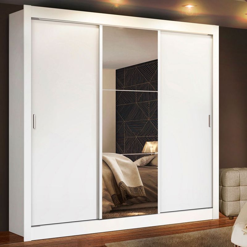 MADESA - Closet Monaco 3 Puertas Corredizas 1 Espejo