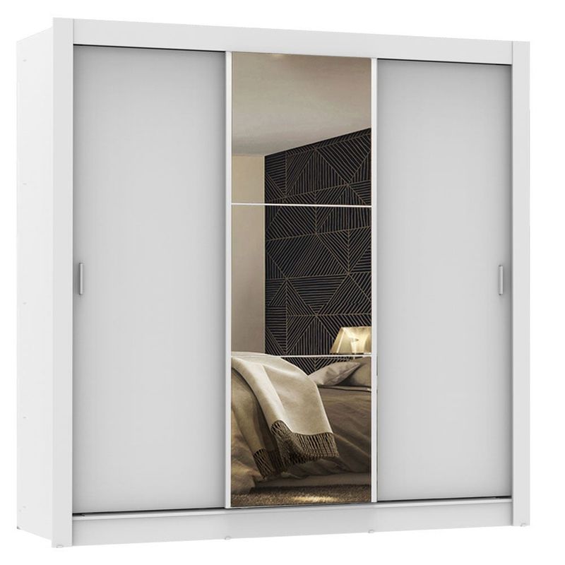 MADESA - Closet Monaco 3 Puertas Corredizas 1 Espejo
