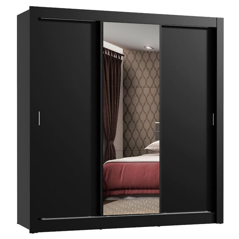 MADESA - Closet Monaco 3 Puertas Corredizas 1 Espejo