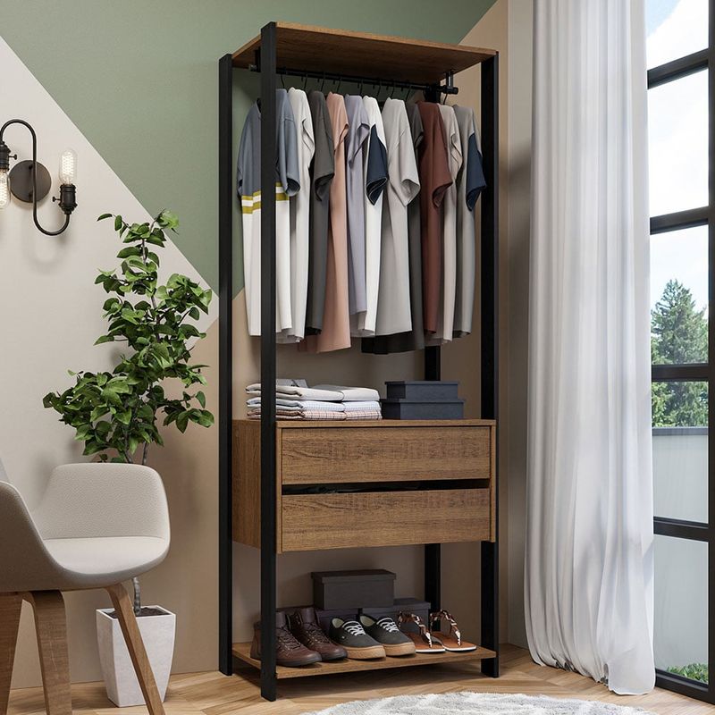MADESA - Closet Abierto Valencia 2 Cajones 70 cm