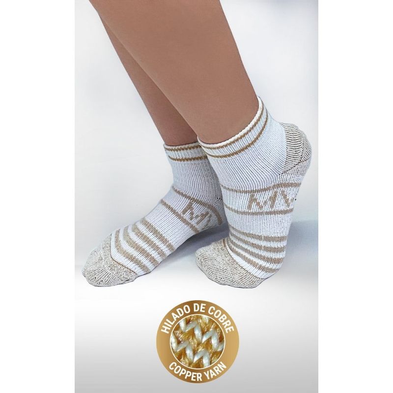 MEDIVARIC - Media Medivaric Tobillo Pie Sensible Talla M Blanco
