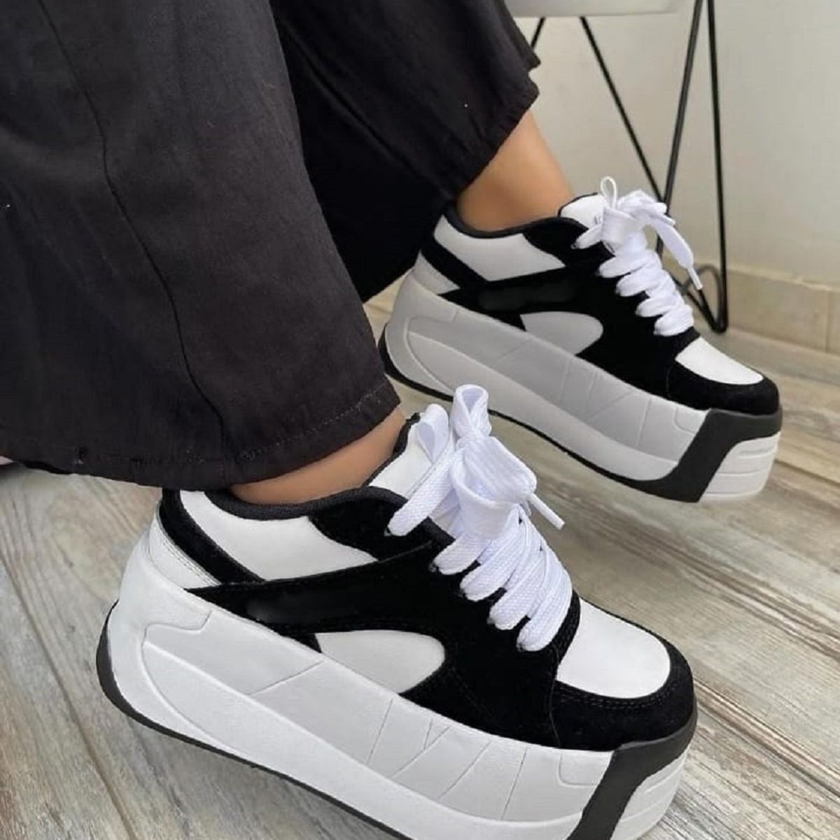 EVEGONZ - Zapatos Con Plataforma Tenis Urbanos de Moda