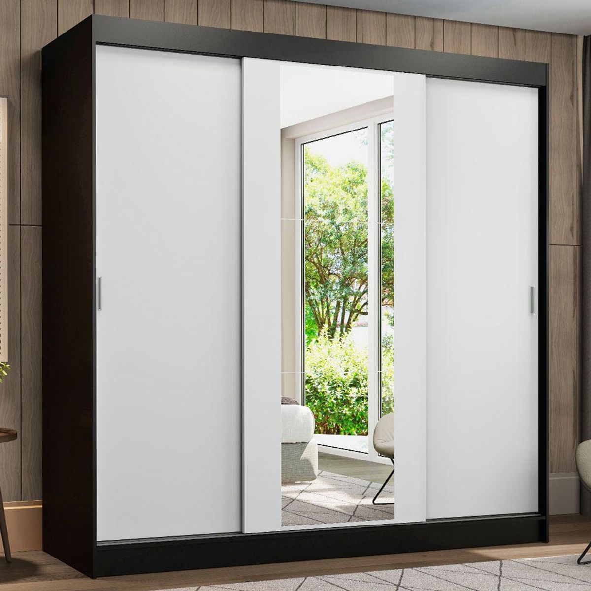 MADESA - Closet Reno 3 Puertas Corredizas 1 Espejo