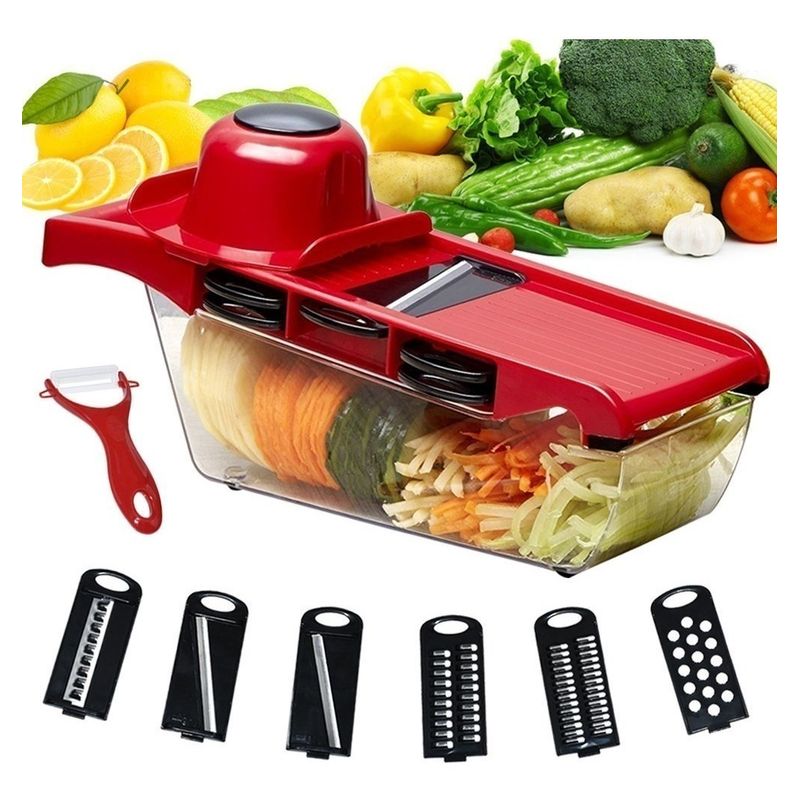 GENERICO - Rebanador Tajador Cortador Rallado 10 En 1 Frutas Verduras