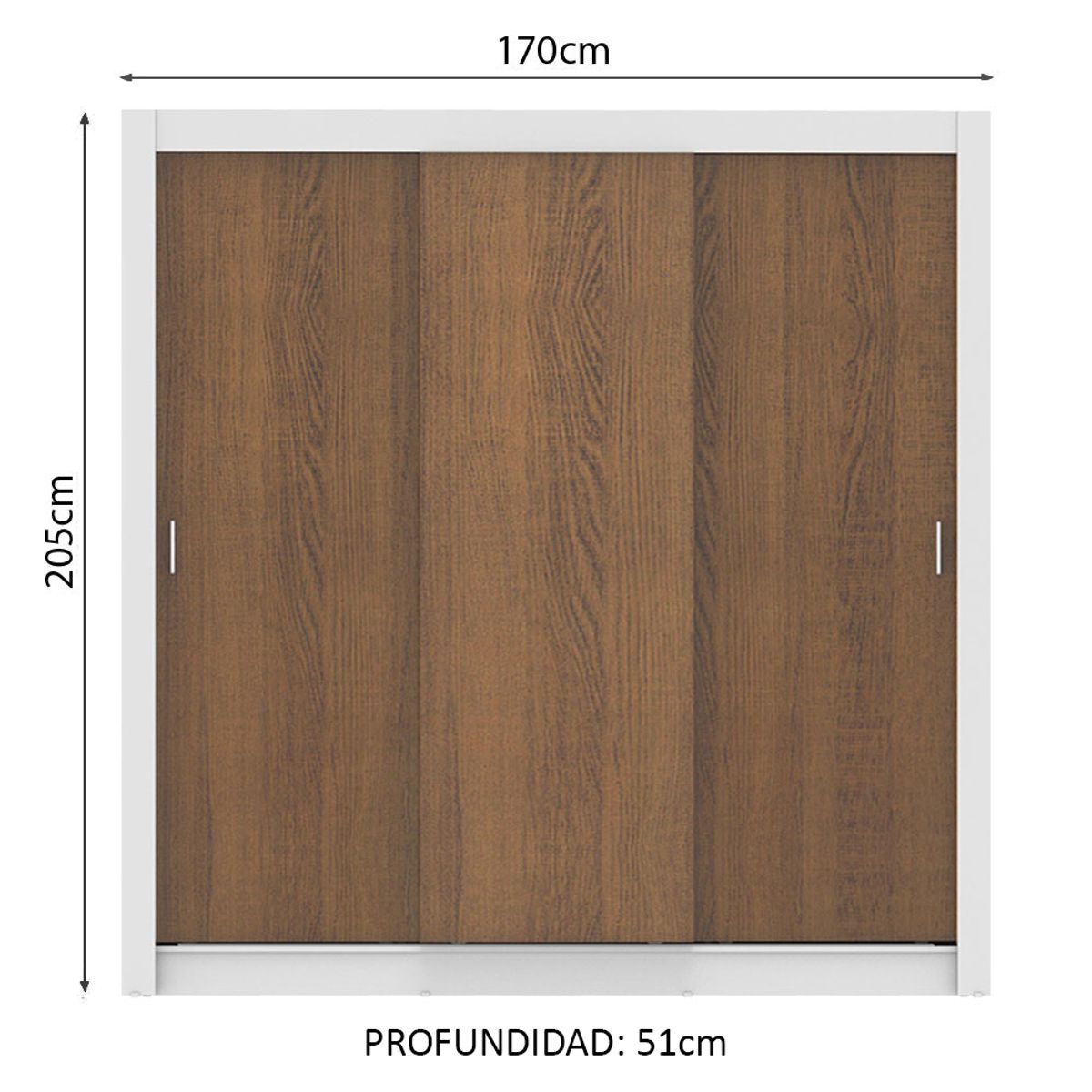 MADESA - Closet Monaco 3 Puertas Corredizas
