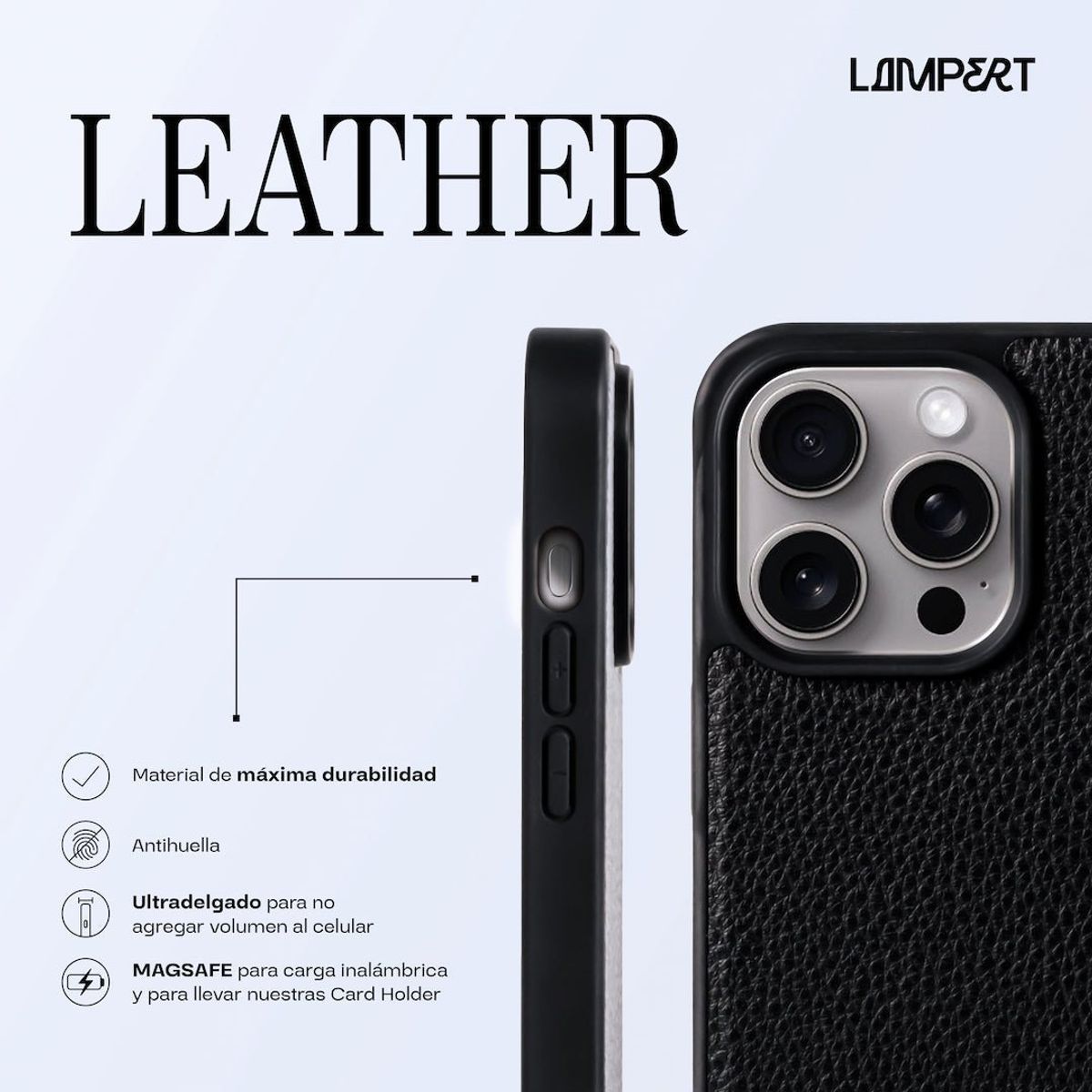 GENERICO - Ultra safe case - leather para iPhone 14 PRO MAX - Funda Estuche con MagSafe