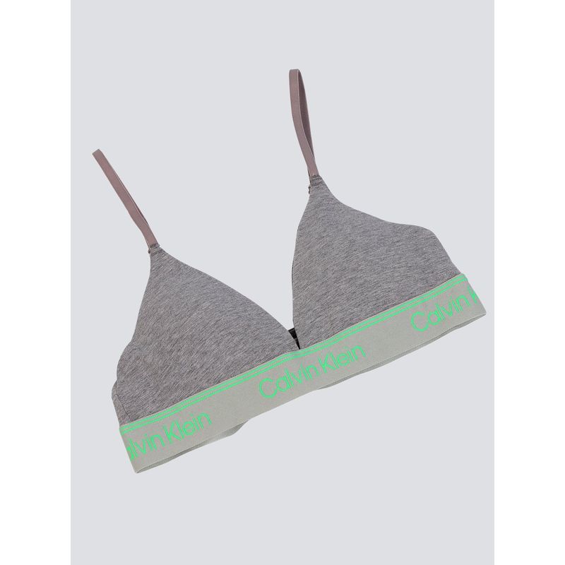 CALVIN KLEIN - Bralette Gris Triangular Con Logo Para Mujer Calvin Klein