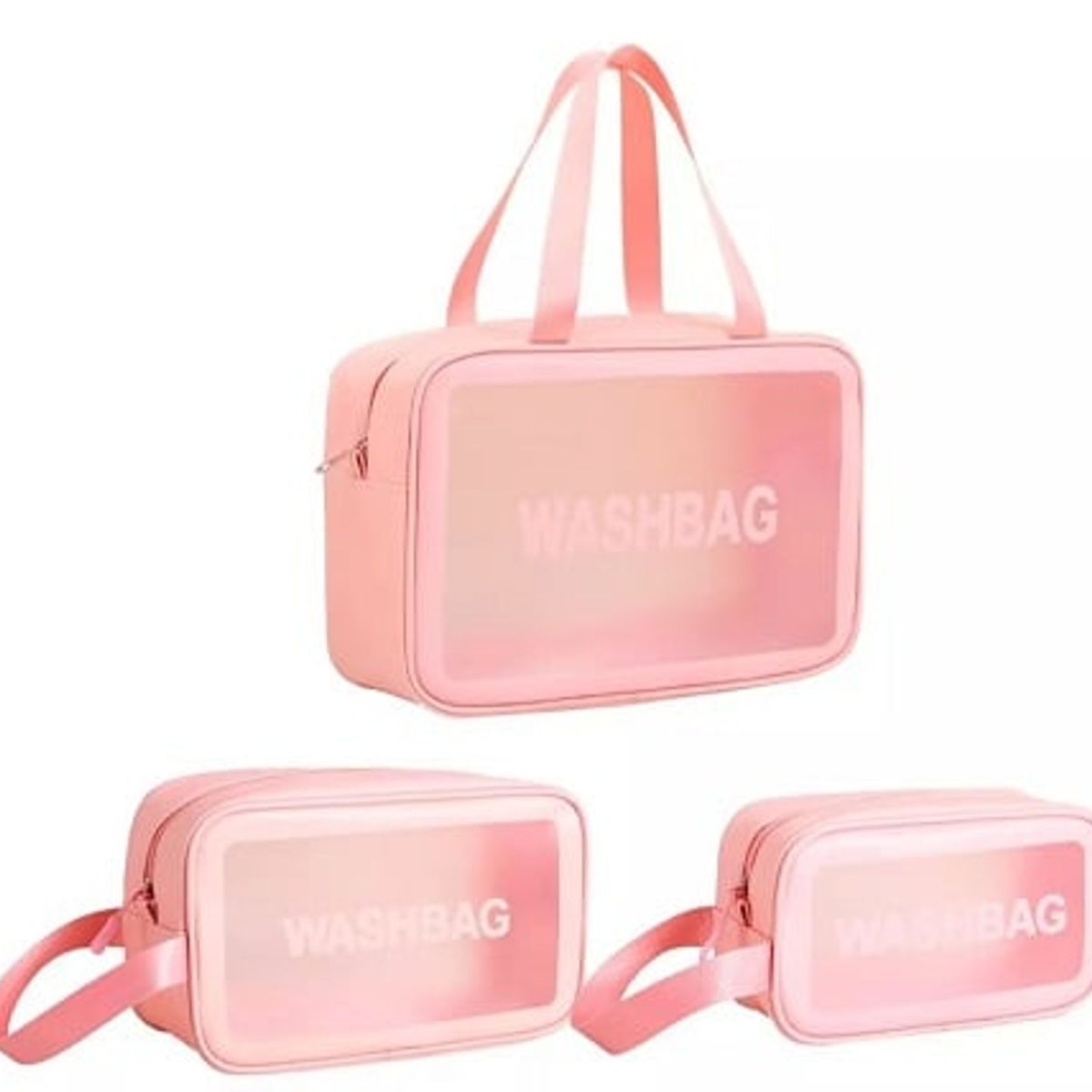 CADU COSMETICS - SET X 3 COSMETIQUERA COLOR ROSA