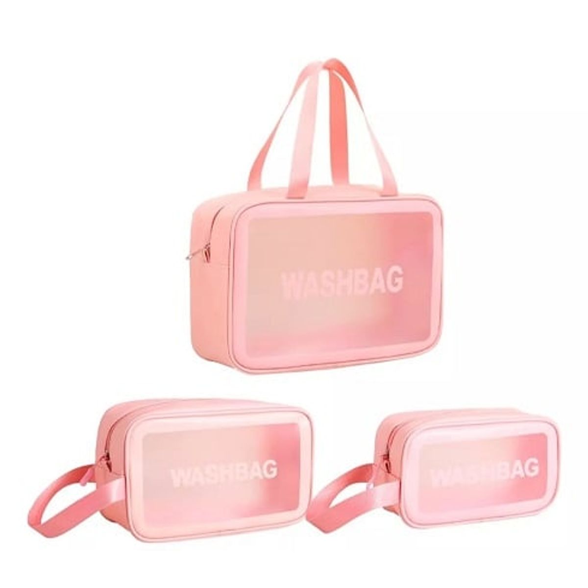 CADU COSMETICS - SET X 3 COSMETIQUERA COLOR ROSA