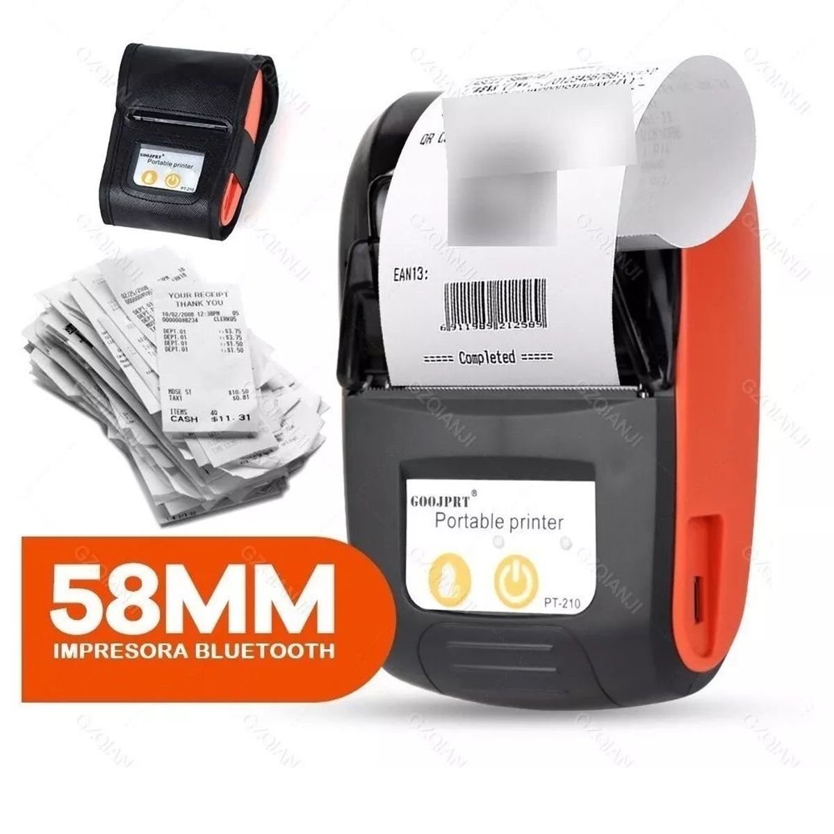 GENERICO - Impresora Mini Bluetooth Termica Recibos Pos Celular 58mm