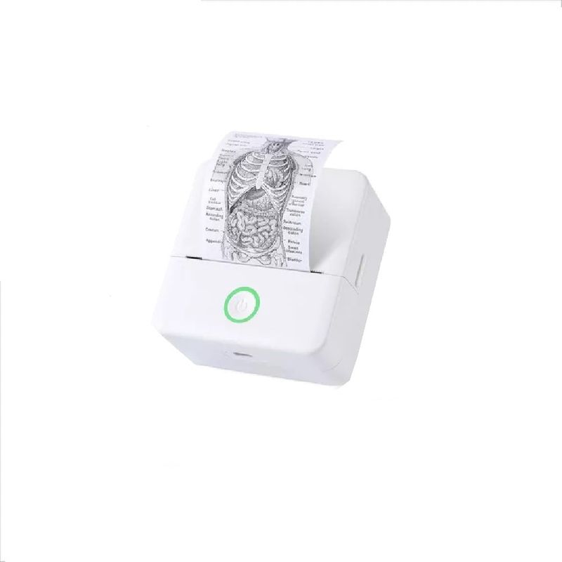 GENERICO - Mini Impresora Térmica Portátil Inalambrico Diseño Cuadrado
