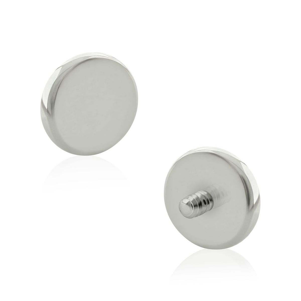 AGHA JEWELRY - Titanio Aretes Piercing Disco Plano para Lóbulo